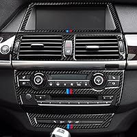 Vista 5 de Coche pantalla monitor marco etiqueta de fibra de carbono ajuste adhesivo para BMW X5 E70 X6 E71 2007 2008 2009 2010 2011 2012 2013 2014 Accesorios