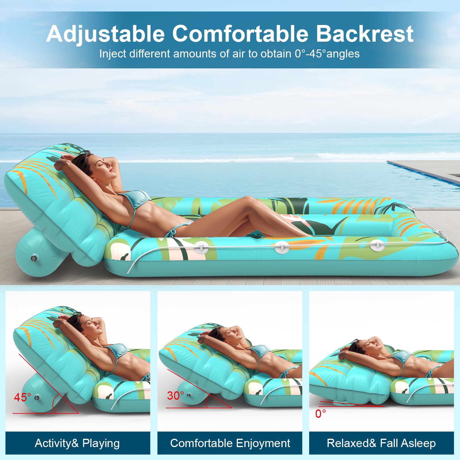 Snapklik.com : Deeteck Pool Floats Adult Pool Lounger Float: 2 Person ...