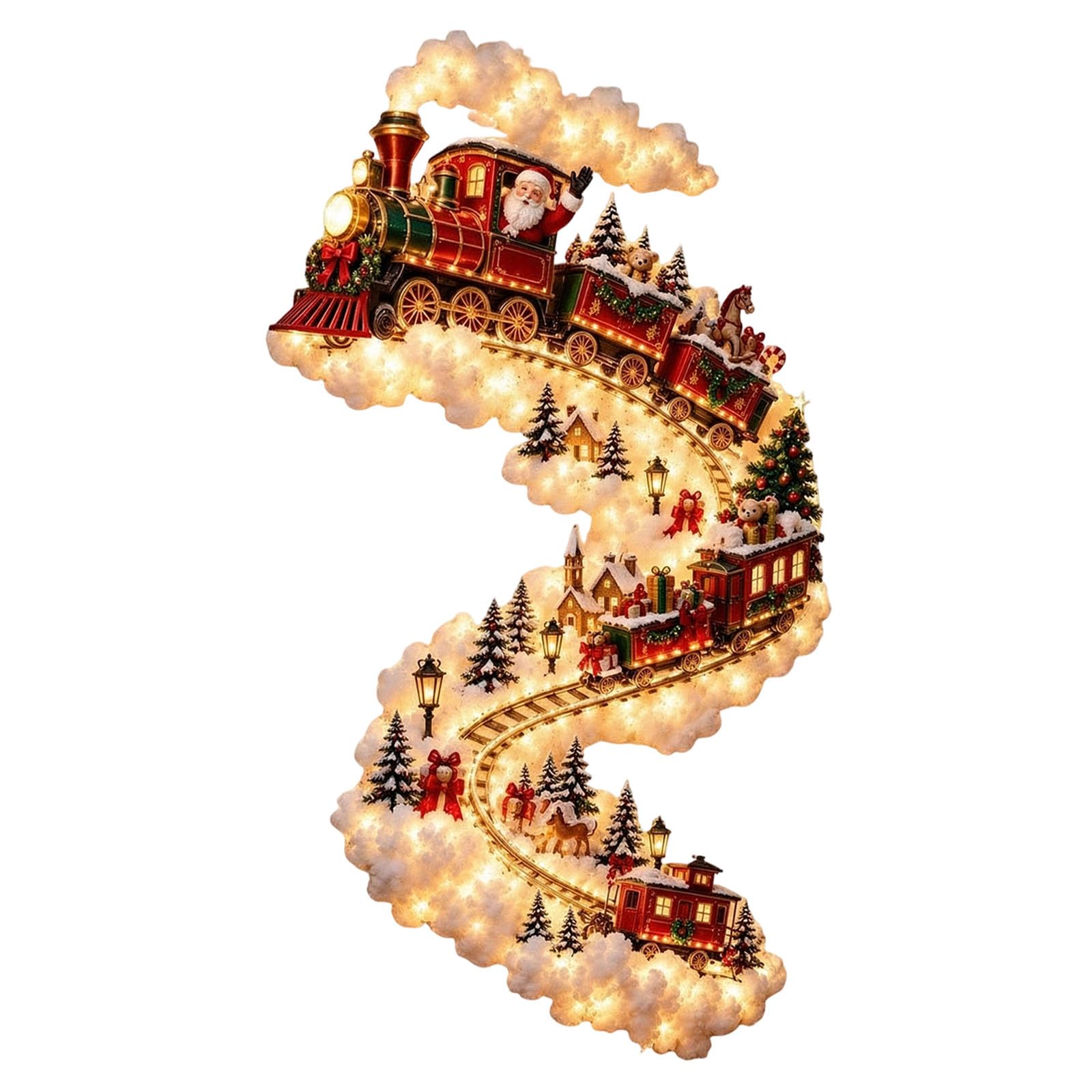 Christmas Magic Trail Wall Light, Cascading Christmas Wall Decor，Christmas Decor with Warm White Glow Sparkling Cascading Snow Light for Home Office Store Decor A Little Xmas Magic