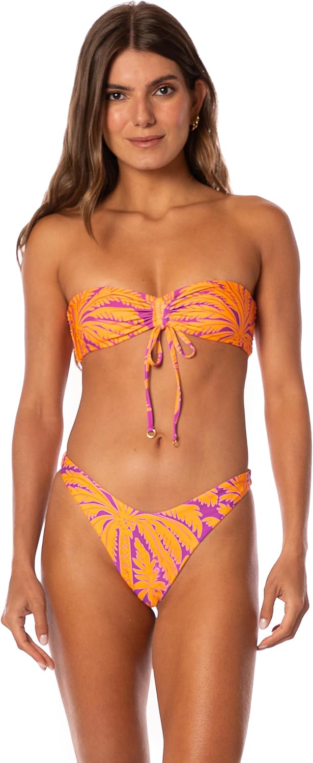 Maaji Women's Flamingo Palm Reversible Regular Rise