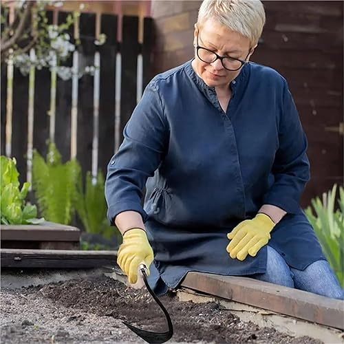 Farm Tools Hoe Triangular Ditch Hoe Agricultural Weeding Hoe Planting Vegetable Gardening Loose Soil Household Weeding Tool(Orange2)