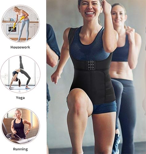 Miniatura 6 de El mejor chaleco de neopreno para entrenamiento de cintura, corsé para pérdida de peso, moldeador de cuerpo, camisetas sin mangas para mujer