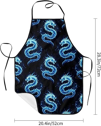 Miniatura 4 de Delantal de cocina unisex resistente al aceite al agua de poliéster babero de cocina para mujeres, hombres y adolescentes
