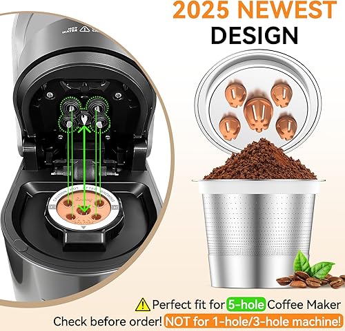 Miniatura 7 de CAPMESSO Tazas K reutilizables para Keurig filtro de café de acero inoxidable My K Cup actualizado 2025 cápsulas de café recargables para K SupremeK