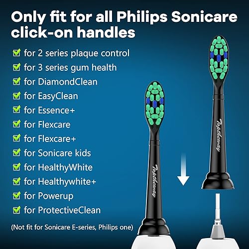 Miniatura 9 de Toptheway Cabezales de repuesto para cepillos de dientes compatibles con Philips Sonicare ProtectiveClean DiamondClean C2 G2 W 4100 5100 5300