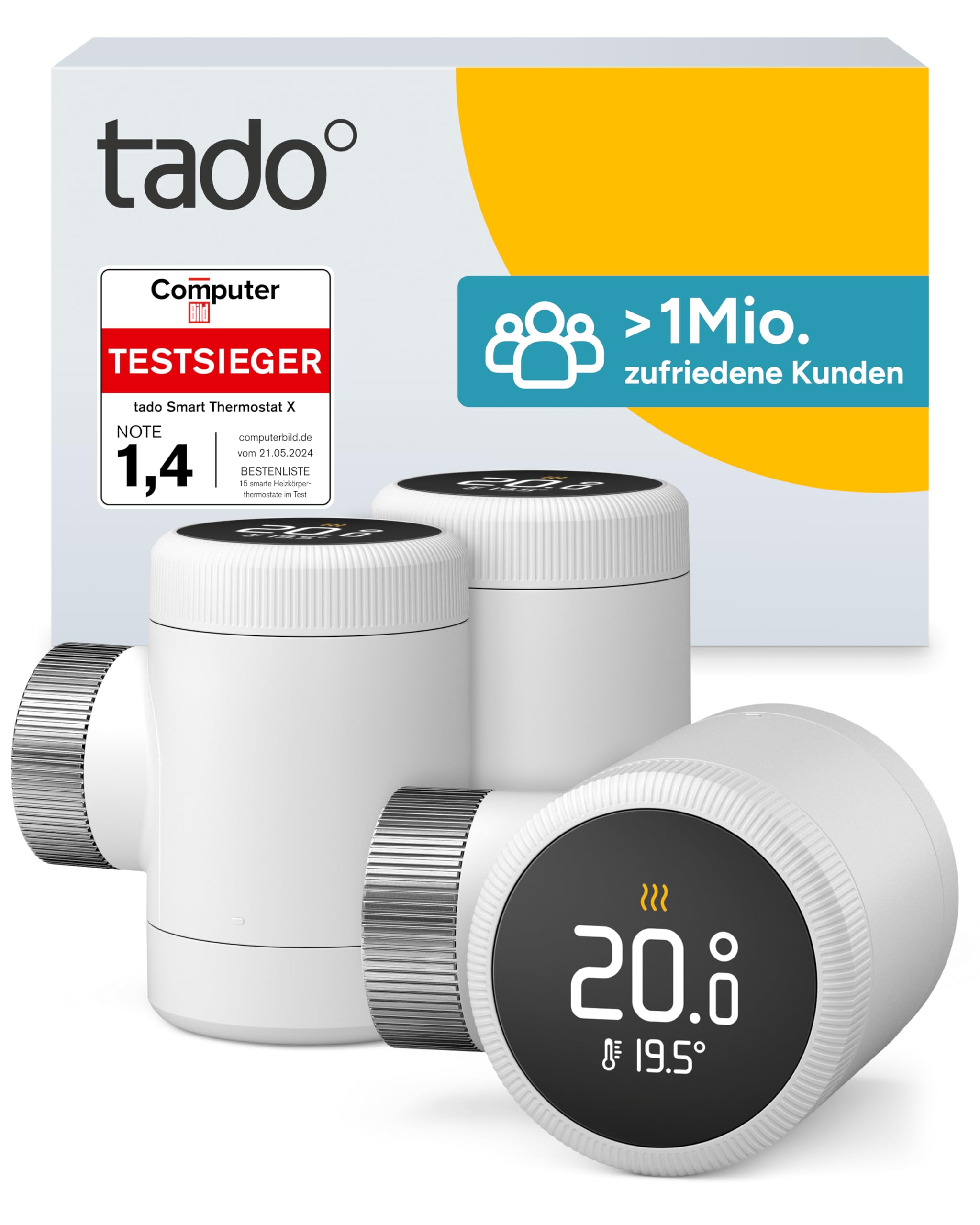 tado° Smartes Heizkörperthermostat X – Trio Pack...