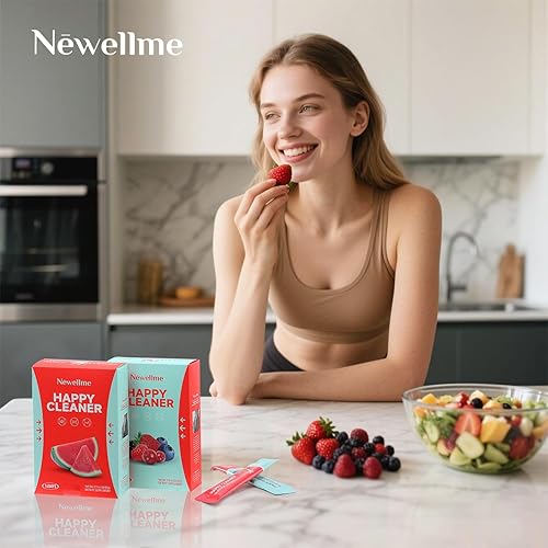 Miniatura 5 de Newellme Happy Cleaner - Probióticos en polvo de bayas de sandía, polvo prebiótico y probiótico, fibra orgánica, sin azúcar, hierbas para la