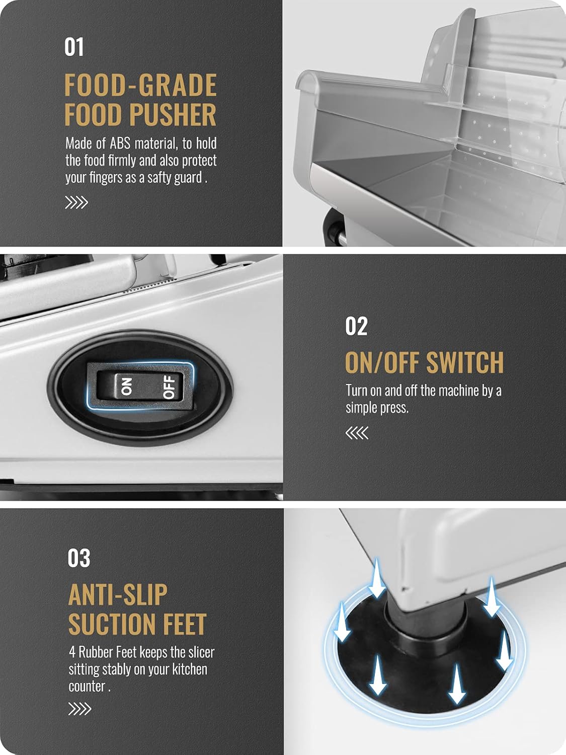 Exсluѕіvе Dіѕсоunt 60% Prісе Meat Slicer, Anescra 200W Electric Deli Food Slicer with Two Removable 7.5’’ Stainless Steel Blades and Food Carriage, Child Lock Protection, 0-15mm Adjustable Thickness Food Slicer Machine- Silver