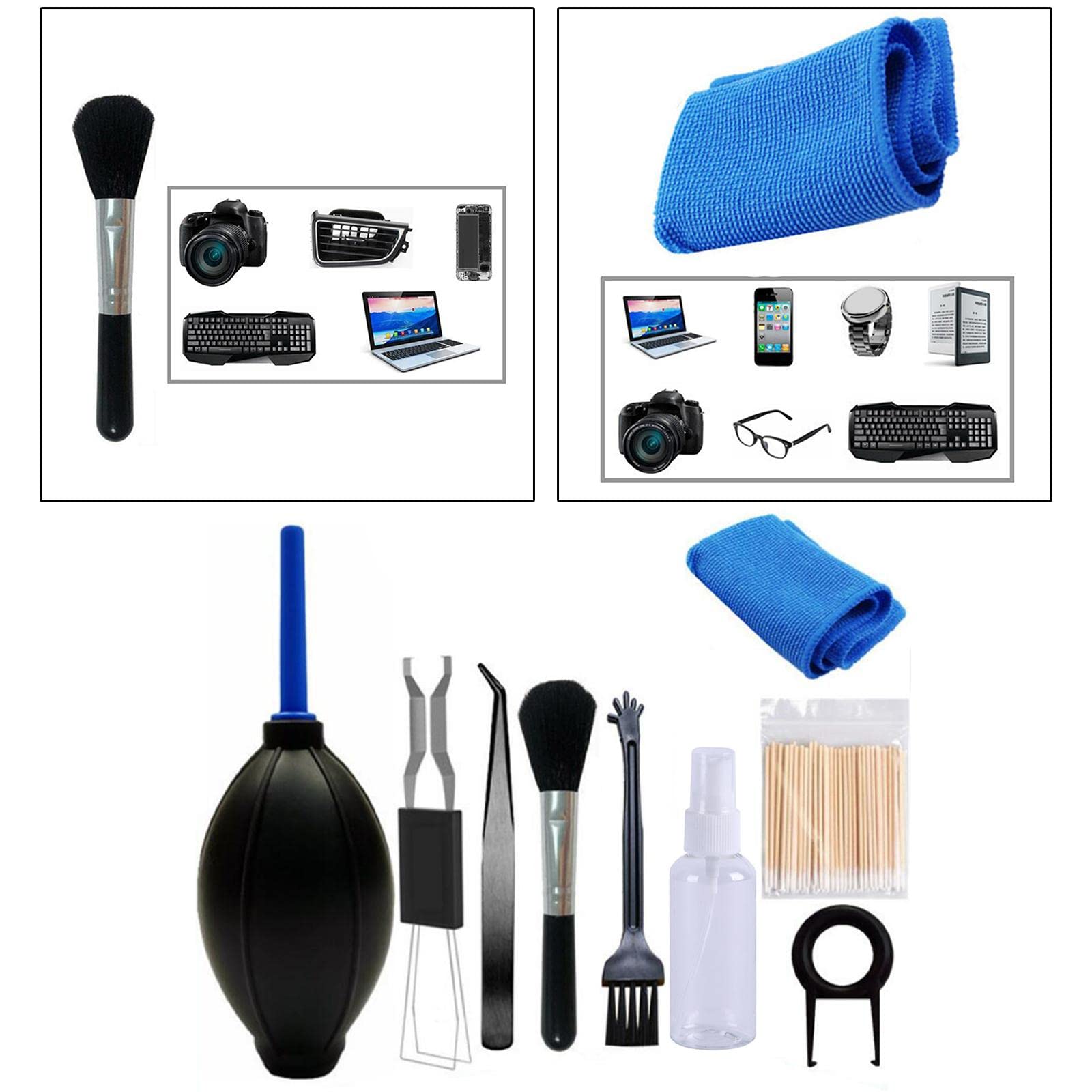 5-teiliges 9-in-1 tragbares Bildschirm-Reinigungsset für Laptop, Tablet, mechanische Tastatur, 9-in-1-Tastatur-Reinigungsset