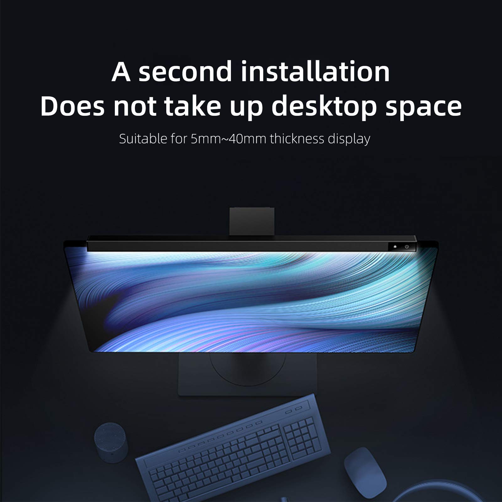 Lampa do monitora komputerowego LED, USB, lampa do monitora, do laptopa, do pielęgnacji oczu, lampa biurkowa, ekran, jasność i 3 ustawienia temperatury barwowej, lampa do monitora z dotykowym sterowaniem