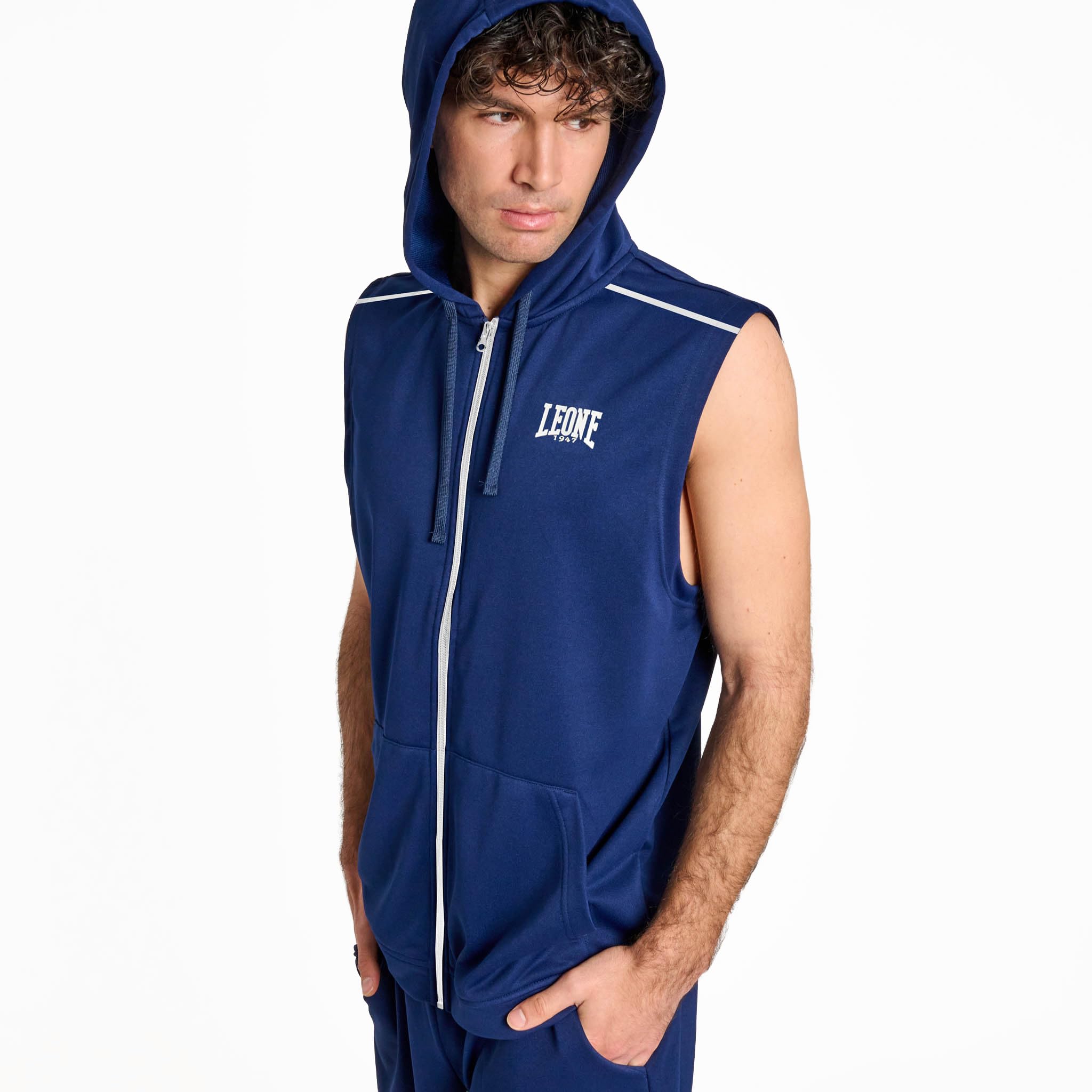 Leone 1947 Abx306 Classic Hooded Sleeveless Hoodie Unisex - Adult (Pack of 1)