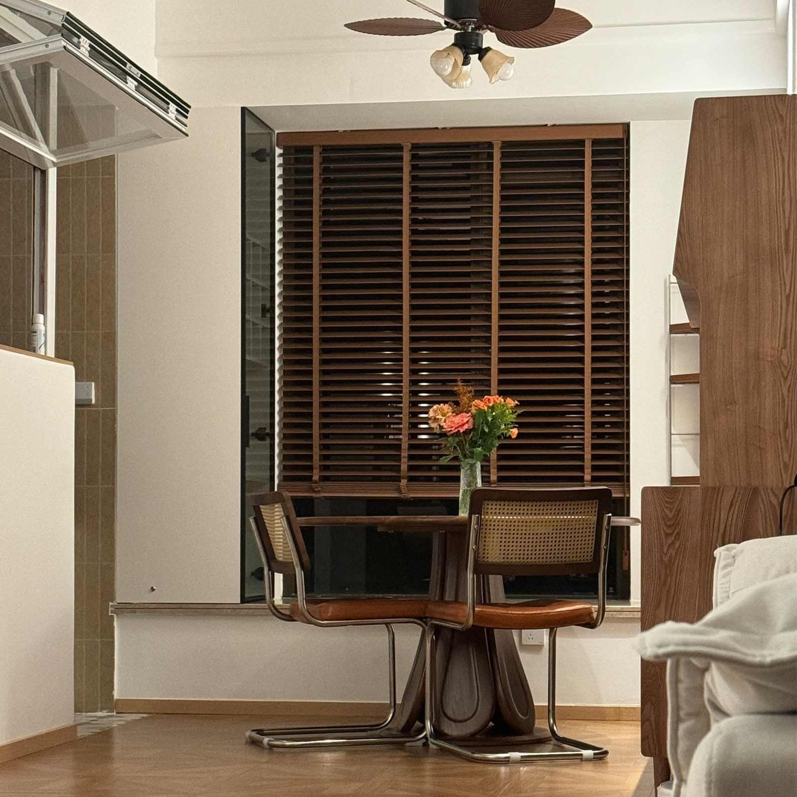 Tende Veneziana in Legno Lamelle 50 mm Persiane Veneziana Orizzontali per Interni Tapparelle Oscuranti Privacy per Finestre