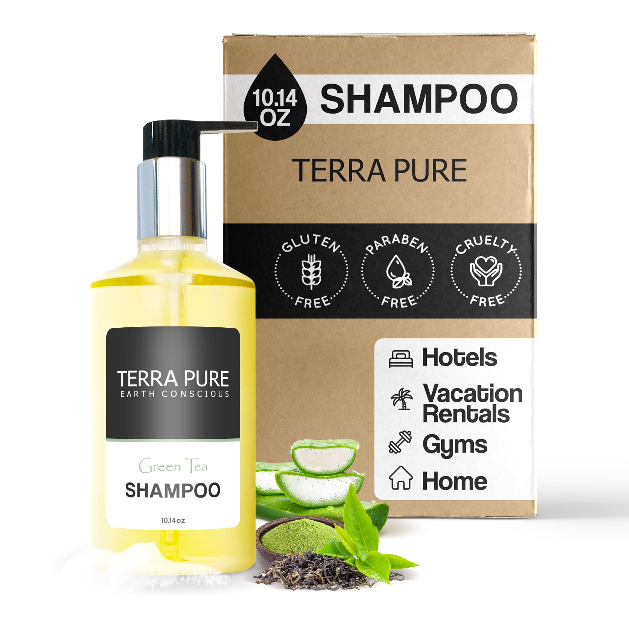 Terra PureShampoo, Retail Size Hotel Amenities, 10.14 oz. (Single)