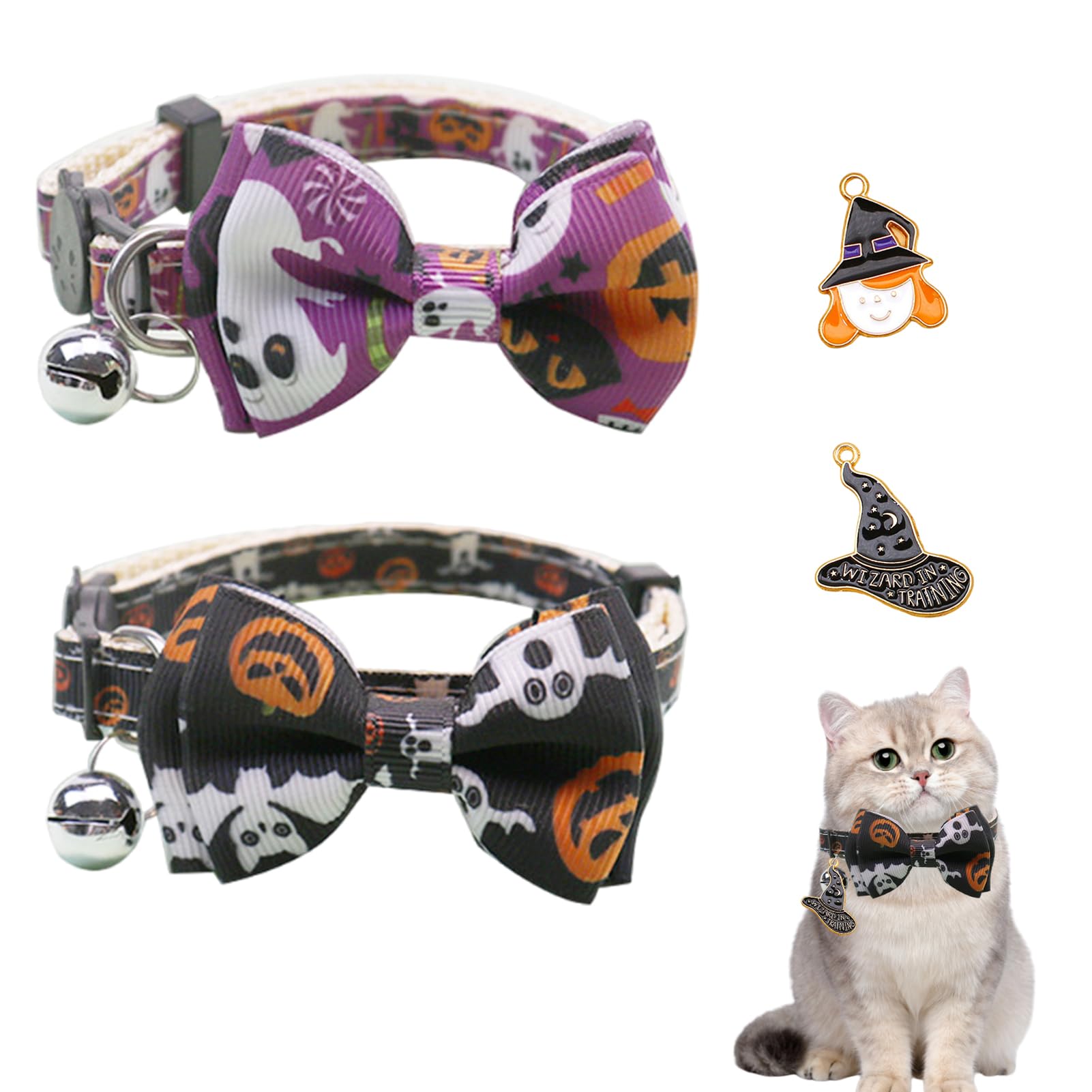 襟つき首輪、ハロウィン限定、スイートロリータ(ピンク)わんちゃん猫ちゃん用 襟つき首輪、ハロウィン限定、スイートロリータ(ピンク)わんちゃん猫