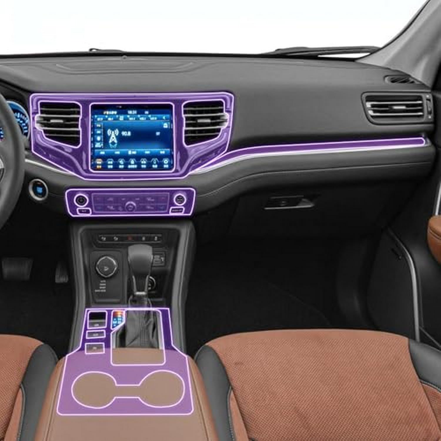 Protector LCD de consola Jeep Commander para viajes y uso familiar 7