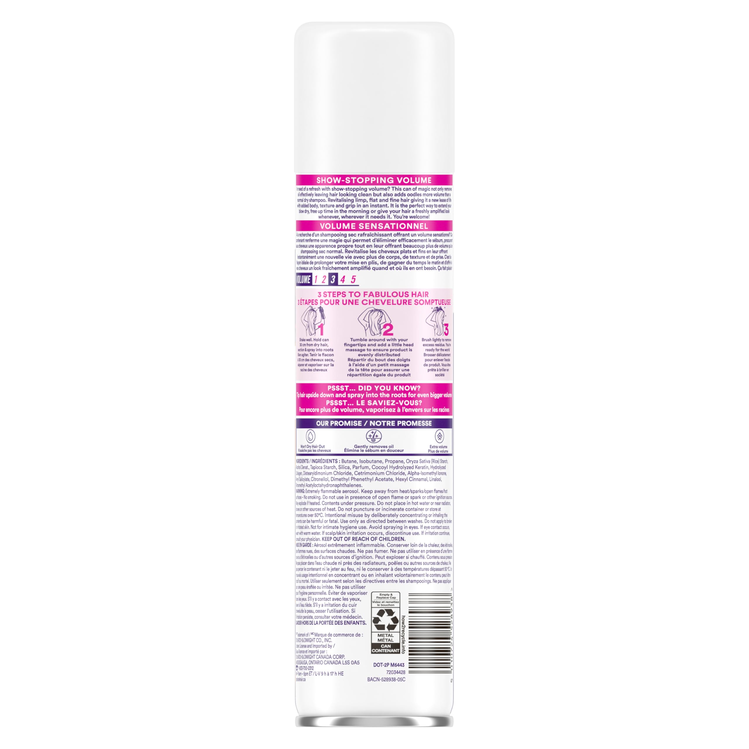 Batiste Heavenly Volume Dry Champú - 200 ml, El embalaje puede variar