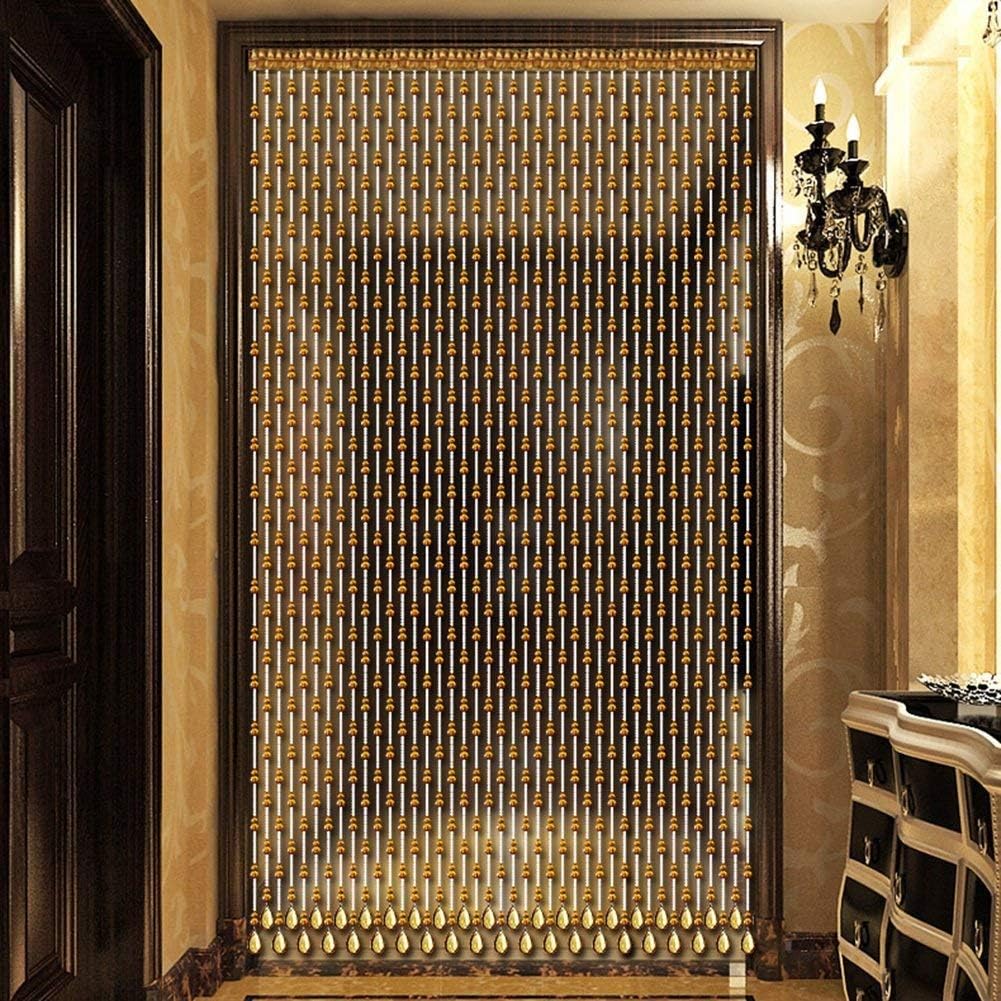OKUOKA Curtains Bead Curtain Gourd Feng Shui Crystal Cut Off Curtain Bead Chain Bedroom 18 Sizes Can Be Customized (Color : A, Size : 80x180cm-21 Roots)