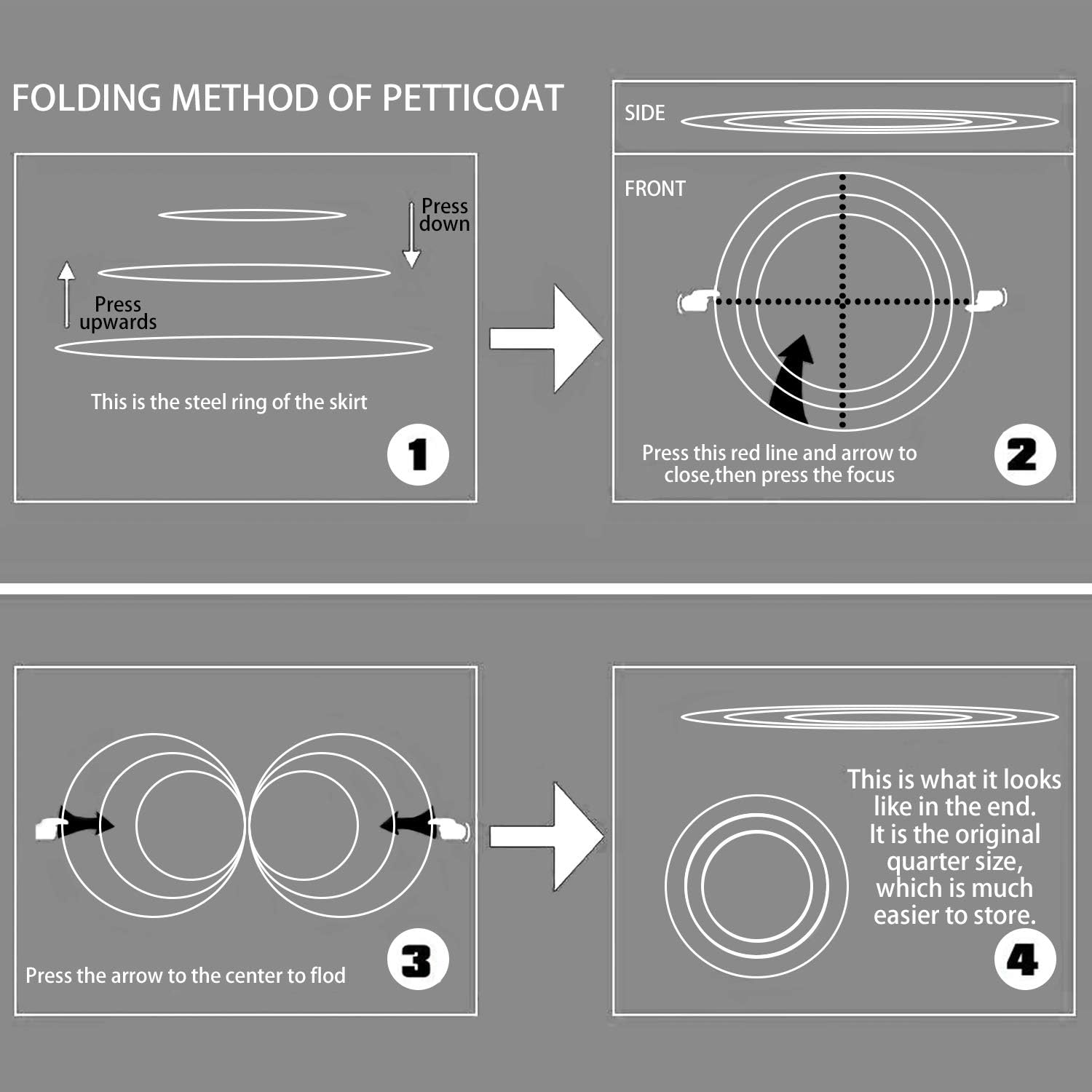 6-Hoops Hoop Skirt Crinoline Petticoat for Wedding Dress Crinoline Underskirt Ball Gown Petticoat for Women - Image 7