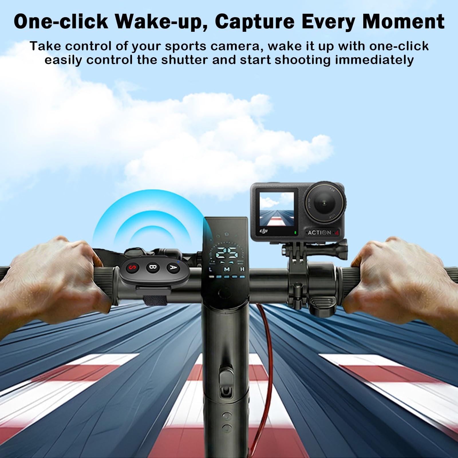 Mando a distancia Bluetooth para DJI Osmo Action 6/5 Pro/4, para Insta360 X5/X4/X3 para GoPro Hero 13 12, mando a distancia inalámbrico con correa de muñeca, accesorios de cámara de acción inteligente