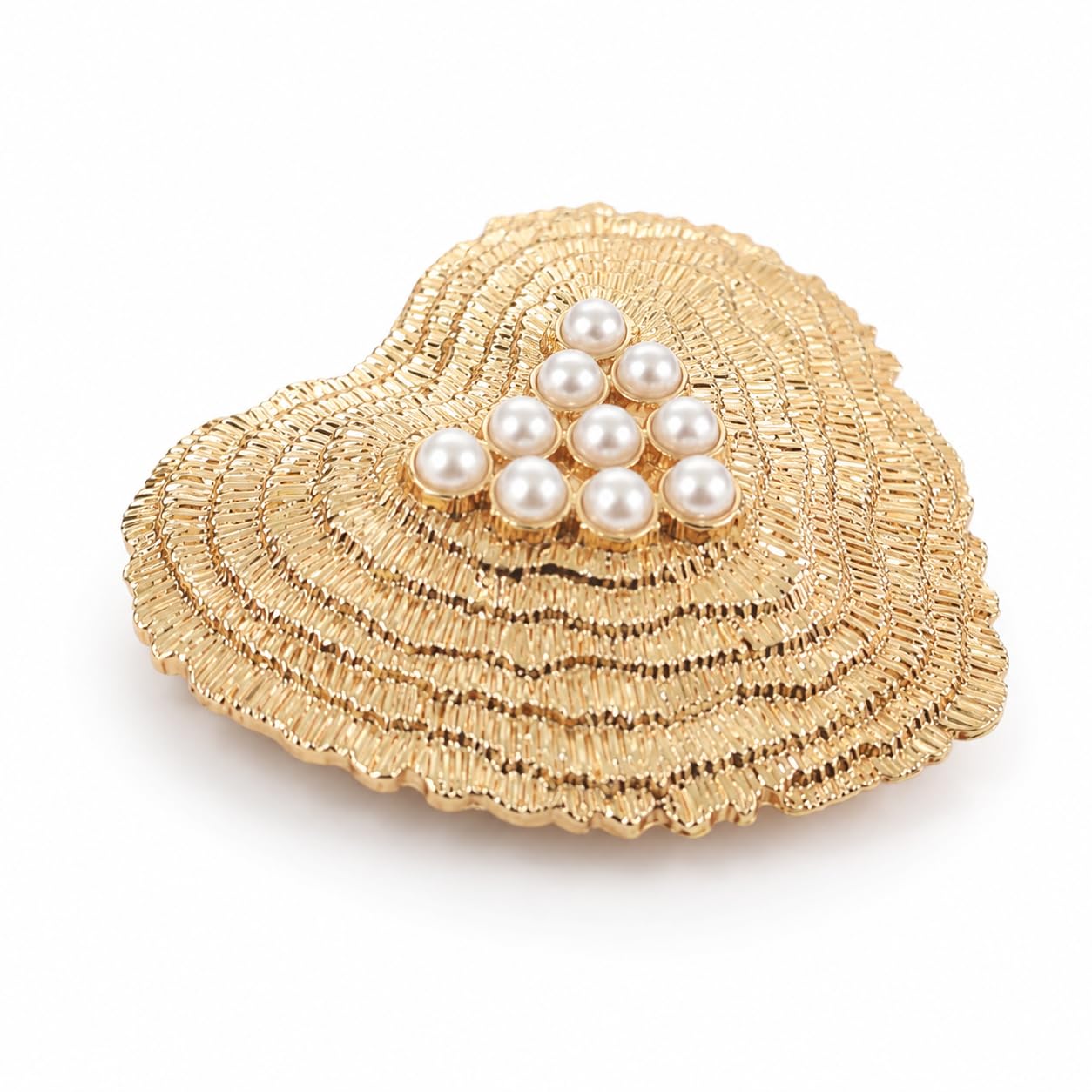 The Baroque Heart Brooch | Gold-image-28