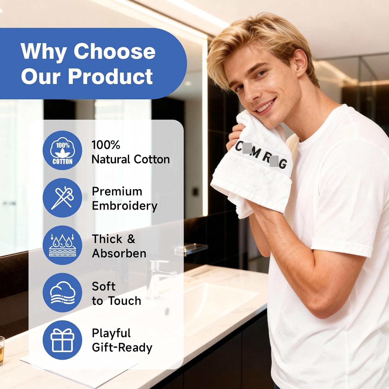 Funny Prank Gifts for Him, 100% Cotton Skin-Friendly Towels, Unique Creative Gifts for Boyfriend, Husband & Male Friends, Ideal for Valentine’s Day, April Fool's Day, Christmas, Birthday, Anniversary