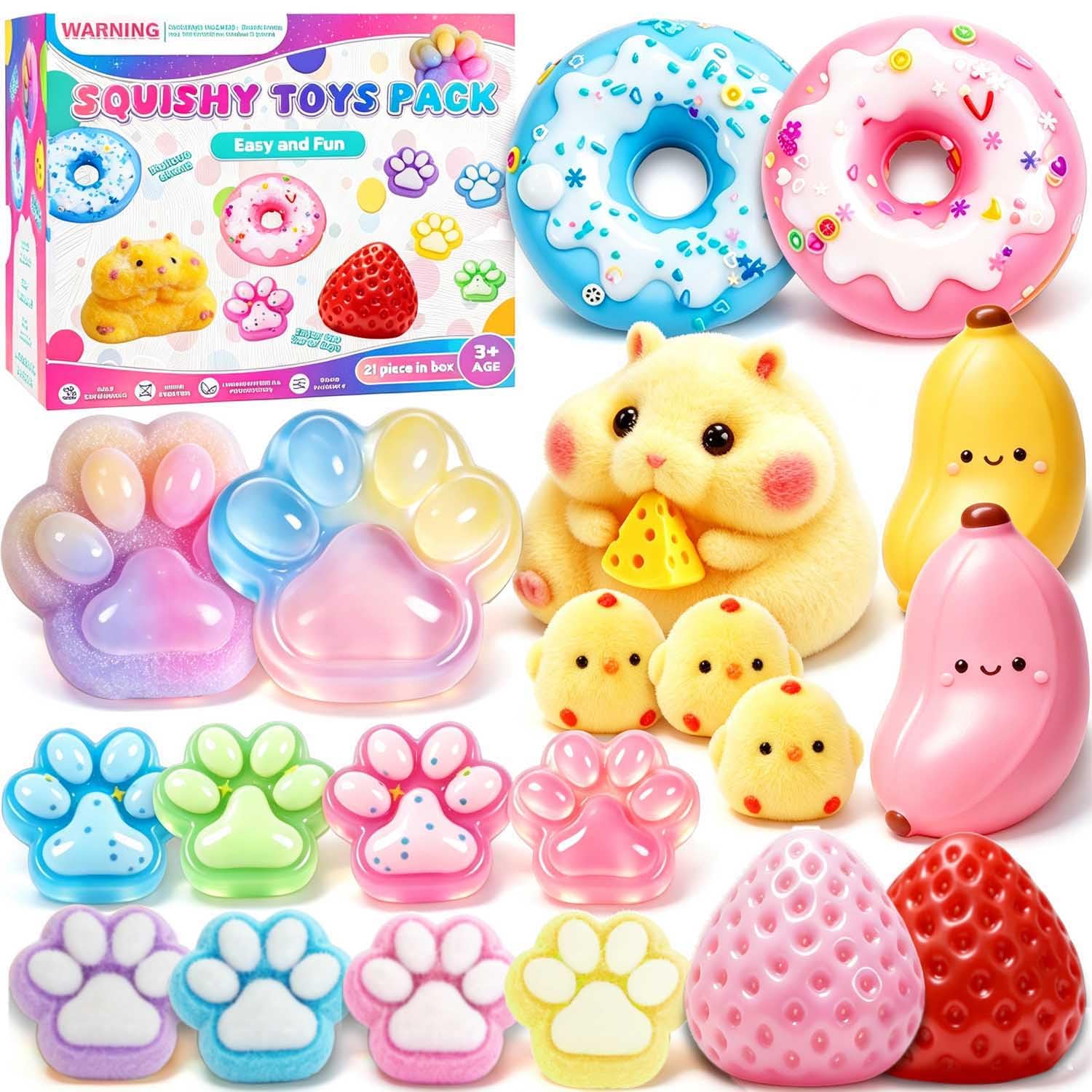 BIG squishy 3点セット♡ チプデ クッション Amazon.com: Taba Toys 21Pack - Big Squishy Fidget Stress Relief