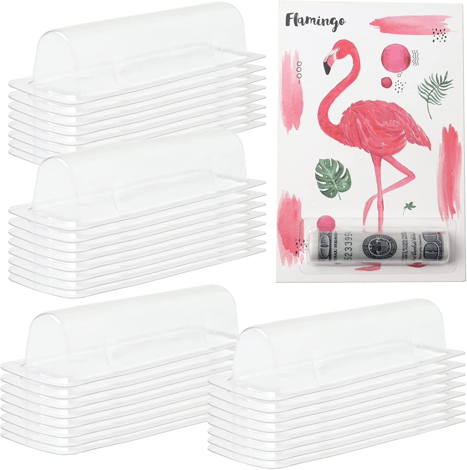 SBYURE 36 Pcs Plastic Money HolderTransparent Lip Balm