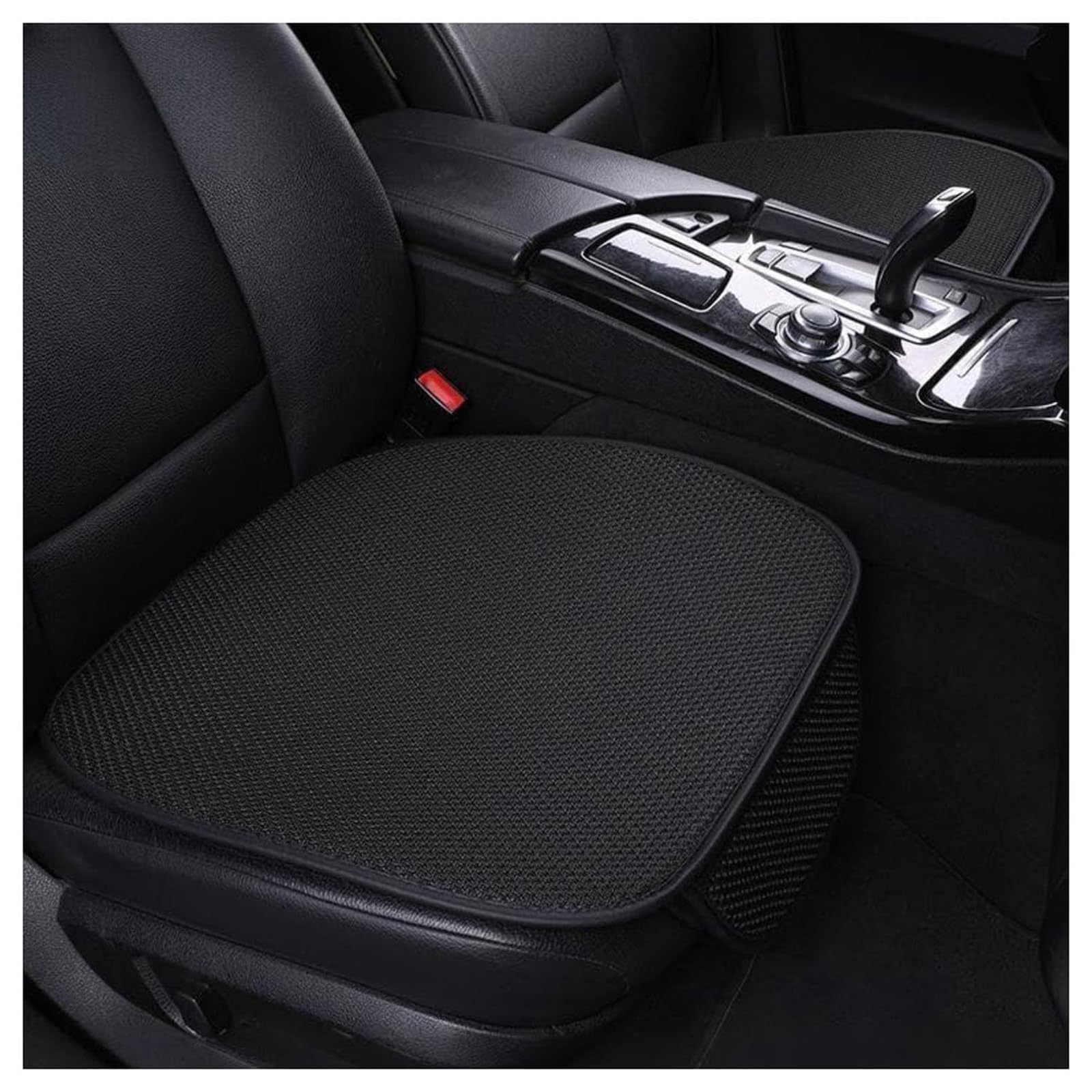 CGREAGH 2 Pack Car Seat Cushions, for Seat Tarraco/Toledo Breathable Ice Silk Cooling Pad Front Interior Protector Storage Pocket Non Slip Mat,A
