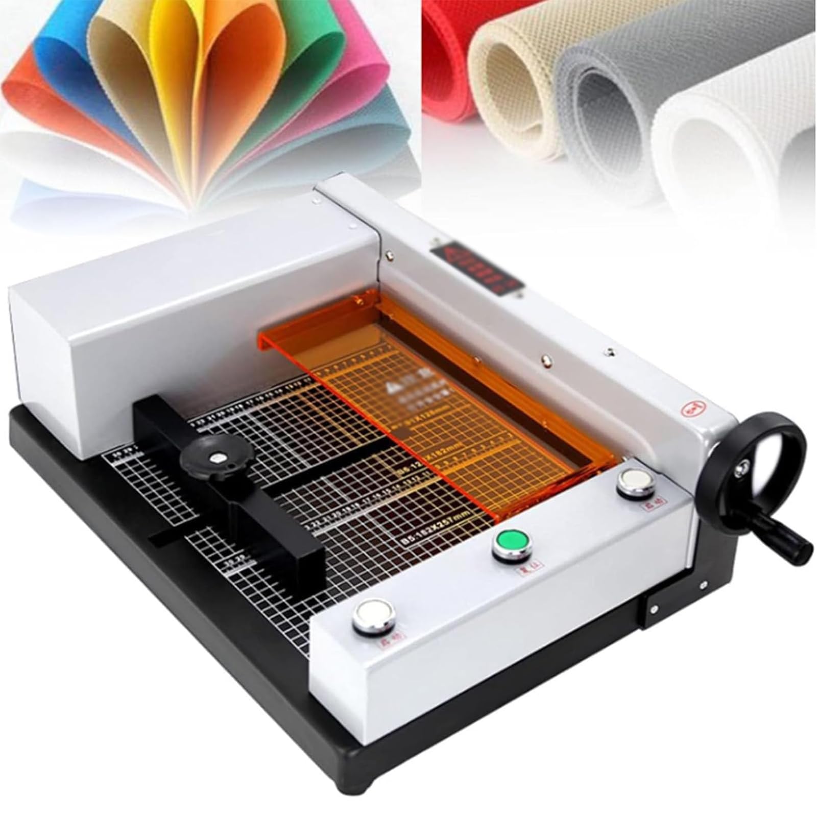 Taglierina elettrica a ghigliottina, dimensioni di taglio 330 mm, precisione ± 0,5 mm, spessore 40 mm, per ufficio, casa e scuola