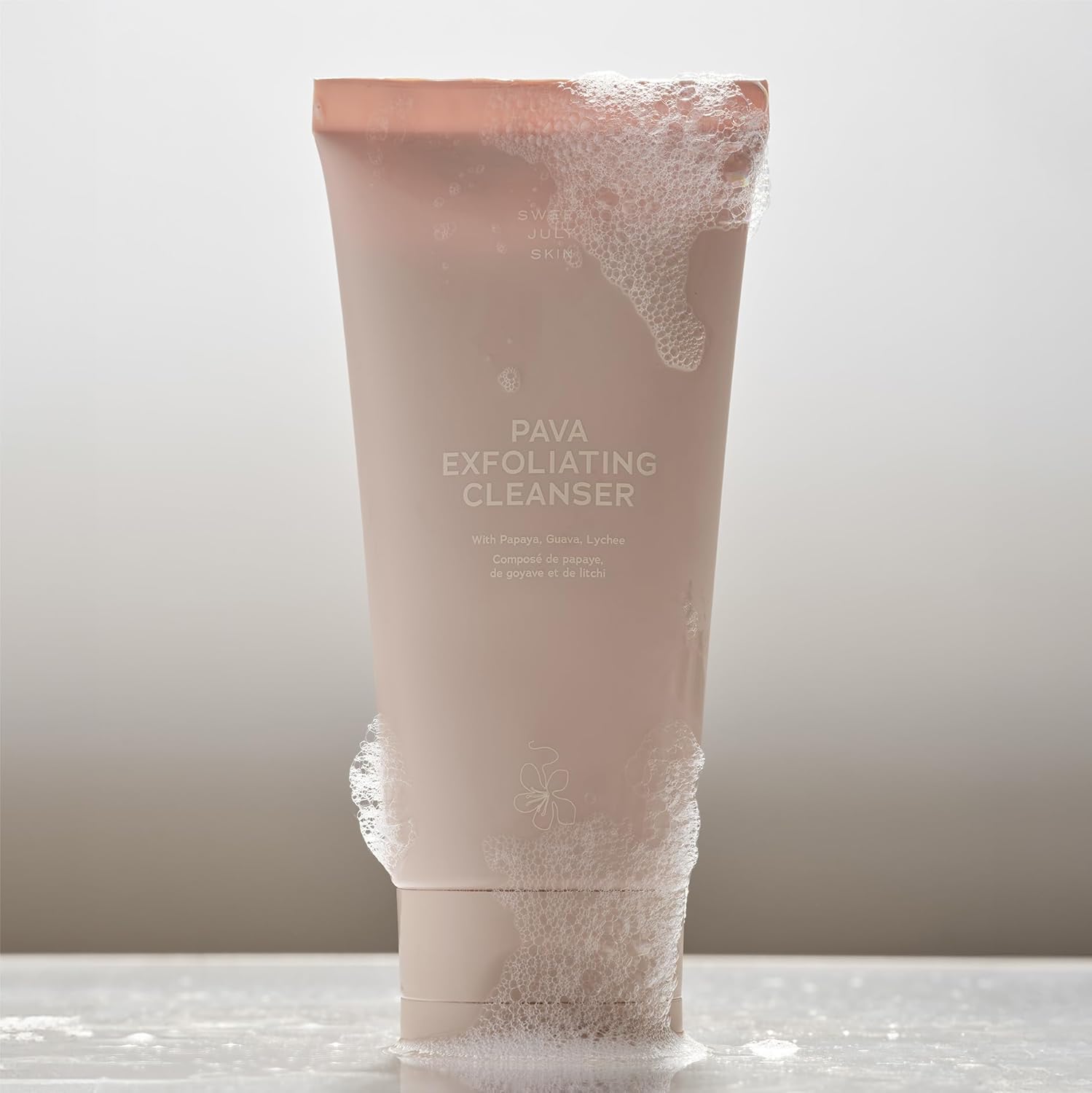 SWEET JULY SKIN Pava Exfoliating Cleanser, Gentle, Non-stripping, Hydrating, Clean Face Wash for All Skin Types, Vegan, Clean (5.6 oz)