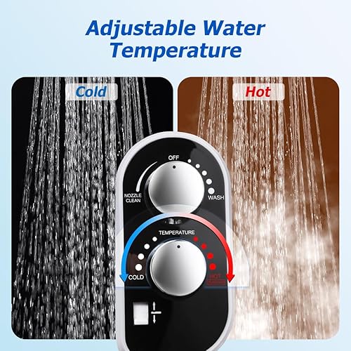 Miniatura 4 de Accesorio de bidé frío y caliente para inodoro, accesorio de bidé ultrafino para agua tibia, presión ajustable no eléctrica, rociador de