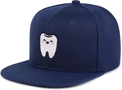 JPAK Tooth Hip-Hop Snapback Hat Embroidered Navy Baseball Cap Dentist Dental