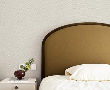 WPE® Heavyweight Vinyl Textured Wallpaper – Realistic Sisal Weave Effect, Herringbone Pattern, Cream Beige Neutral Fabric-Inspired Wall Covering for Living Room & Bedroom 10m x 0.53m - 7804