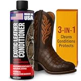 Exotic Leather Conditioner for Boots - Made in USA Leather Cleaner Specially Formulated to Clean & Condition Your Reptile & Exotic Skins - Snakeskin Conditioner - Crocodile Leather Conditioner - 8oz