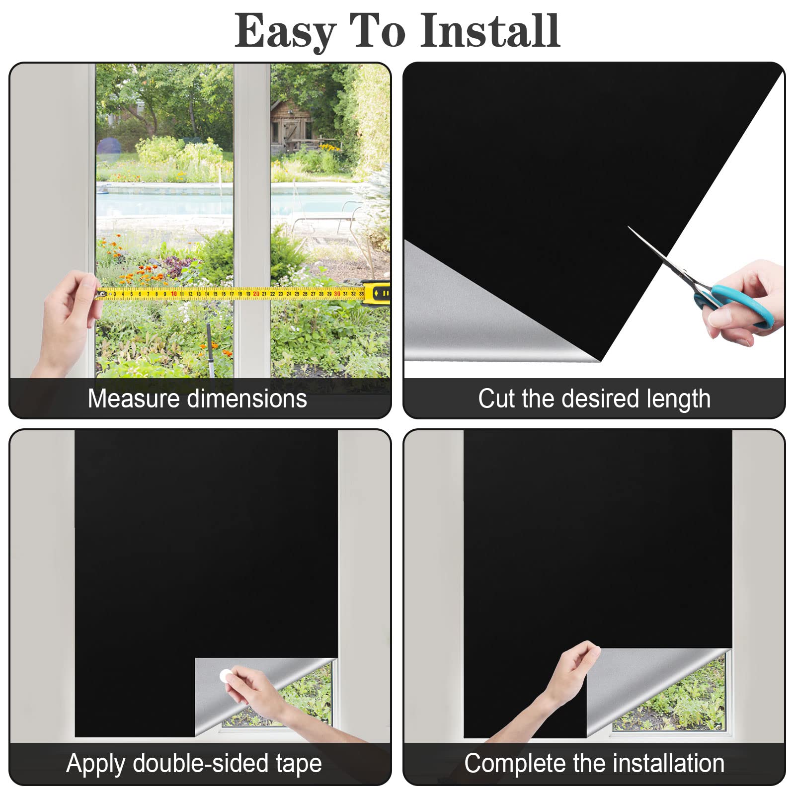 Tenda Oscurante Portatile Per Finestre - 200x150 Cm, Tessuto Termico, Con Nastro Adesivo, Per Camera Da Letto O Viaggi - Foto 8