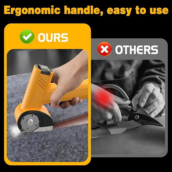 Cordless Electric Scissors with LED Display,Cardboard Box Cutter