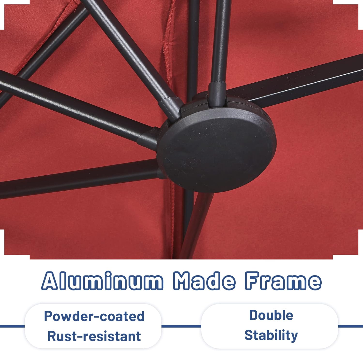 SUPERJARE 13 FT Outdoor Patio Umbrella and Patio Umbrella Cover with Rod for 7 to 11 Ft Umbrellas & 15 Ft Double-Sided Umbrellas