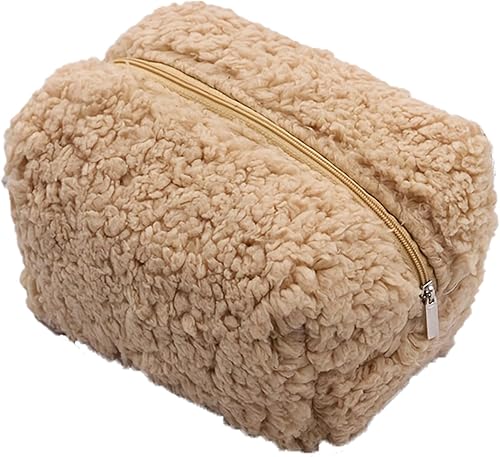 Miniatura 7 de Bolsa de maquillaje, bolsa de maquillaje esponjosa, bolsa de almacenamiento portátil con cremallera, mini bolsa de maquillaje pequeña de moda, bolsa