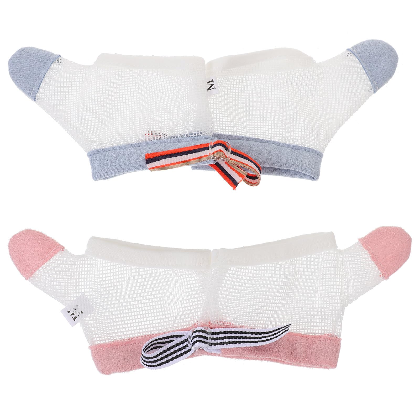 Hemobllo Guantes para Bebés Anti-chupete de Nylon Blanco, Resistentes y Reutilizables, 2 Pares 6 a 22.5 Kg, Ideales para Evitar Que Se Chupen el Dedo