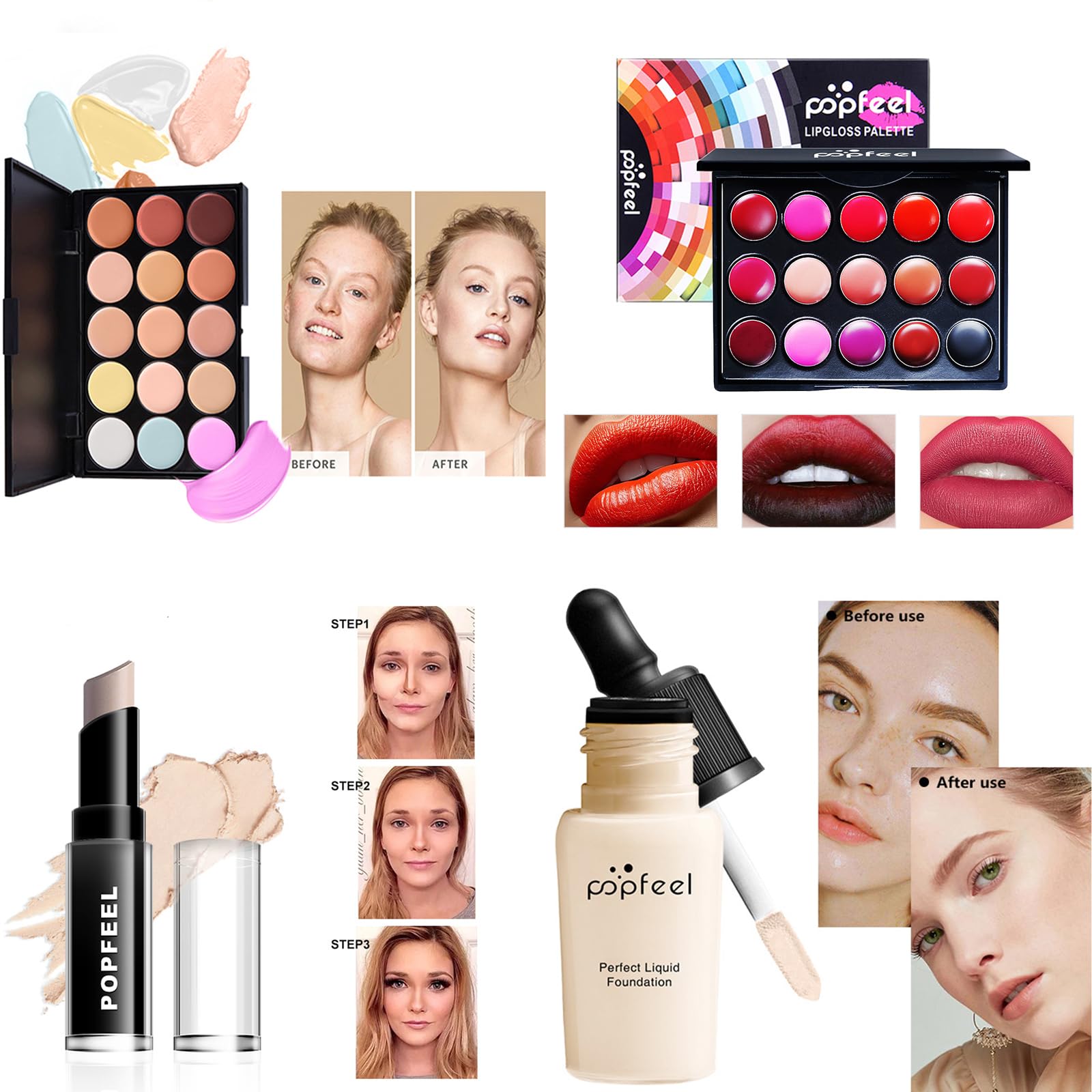 Trousse Trucchi Donna, Kit Trucco Tutto in Uno Palette Cosmetica, Make Up Completo con Ombretti Rossetto Correttore Kit Cosmetici per Donne Ragazze Regalo di Natale