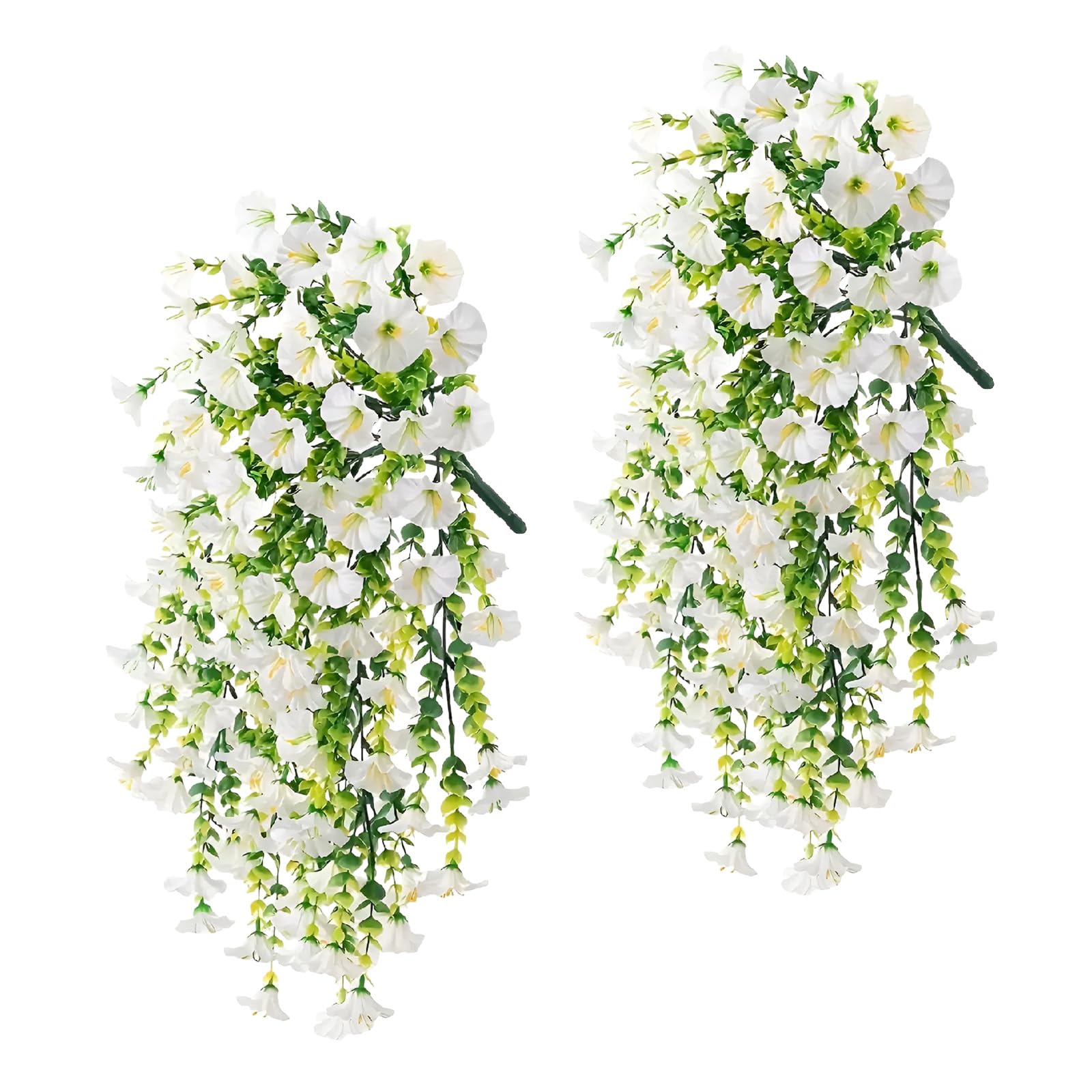 chenyu 4Pcs Artificial Flowers Outdoor White 75cm Artificial Hanging Plants โ image 1