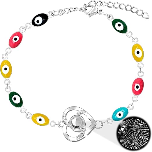 Uloveido Bracelet En Acier Inoxydable Contre Le Mauvais œil, Main De Fatima, Fatma, Oxyde De Zirconium, Bracelet De Protection Réglable Pour Femme, M