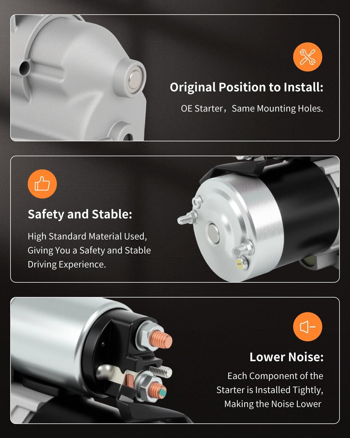 OCPTY Starter Fit for Fusion for Lincoln Zephyr for Mercury Milan 3.0L 2006-2009 SR7596X