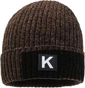 Unisex Slouchy Winter Beanie Hats, Knit Ski Hat, Warm Soft Stretch Cap for Running Biking Skateboarding