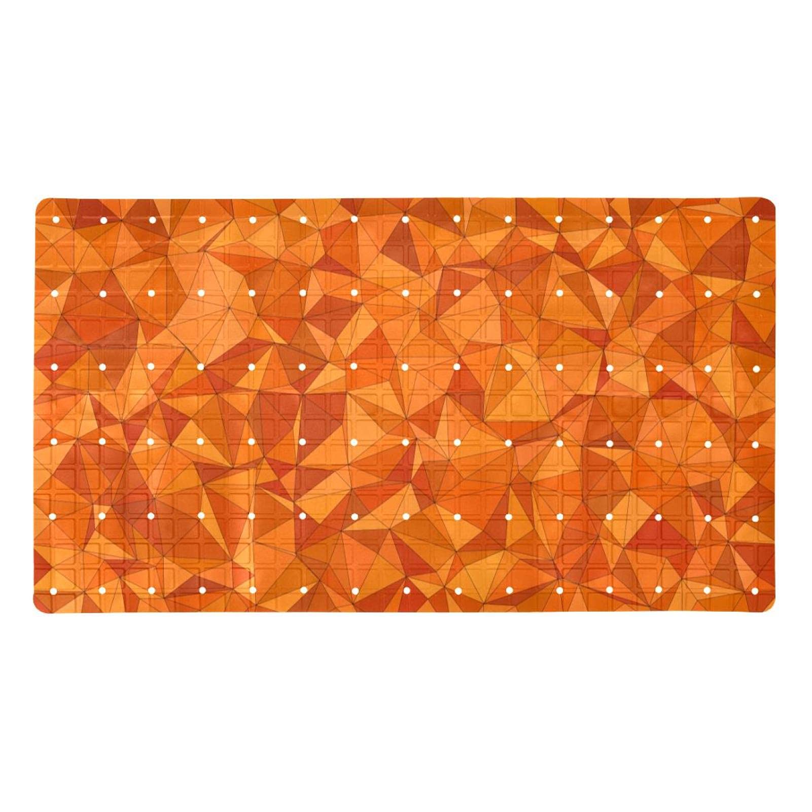 Tapis de baignoire orange antidérapant pour éviter les chutes des seniors