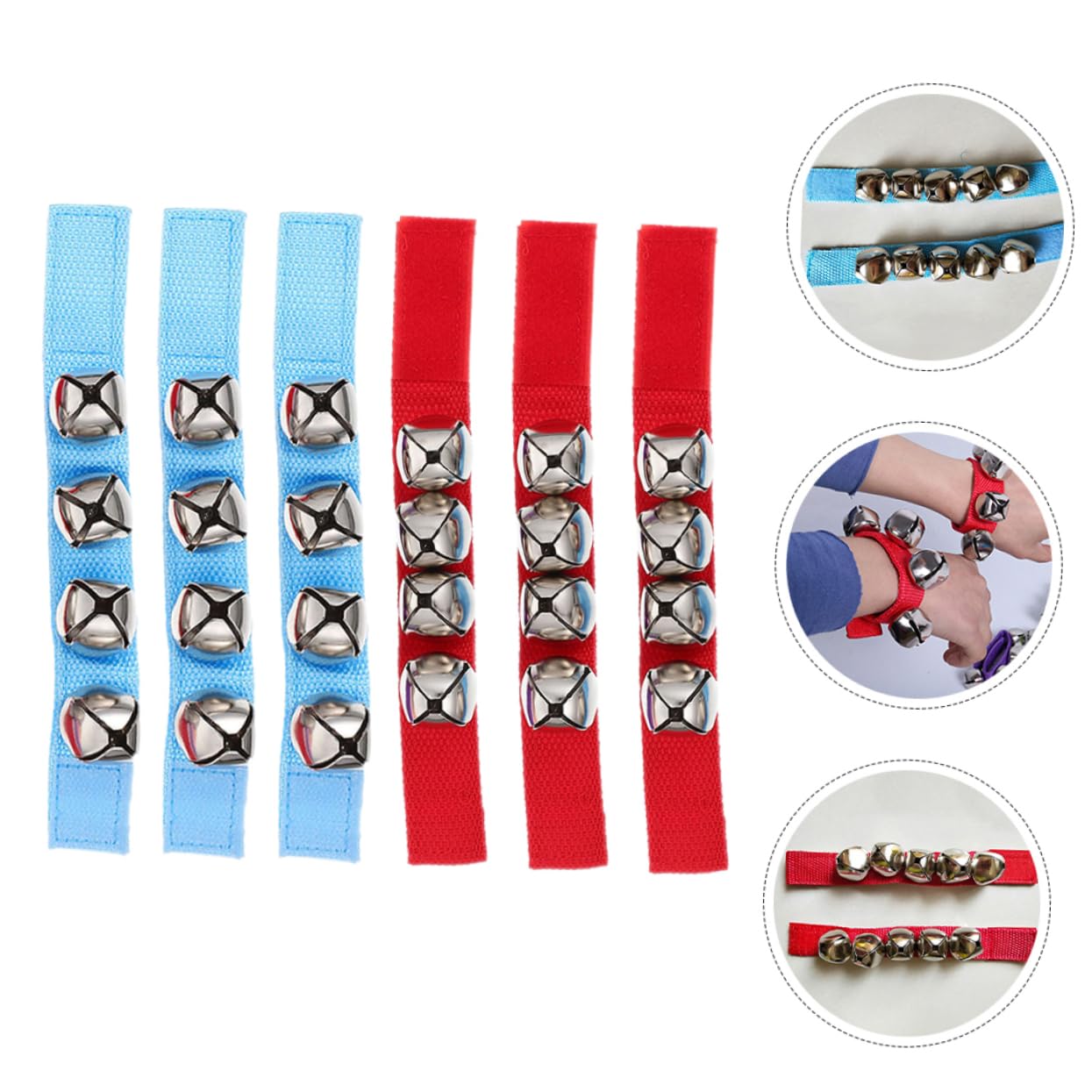 GALPADA 6 pcs Wrist Bells Musical Instrument Hand Shaking Bells for Early Education Safe and Engaging Music