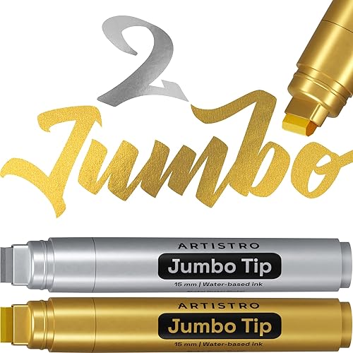 Miniatura 166 de ARTISTRO - 2 plumones de pintura acrílica blanca, punta media de 3 mm, perfectos para manualidades, proyectos de arte y más Blanco