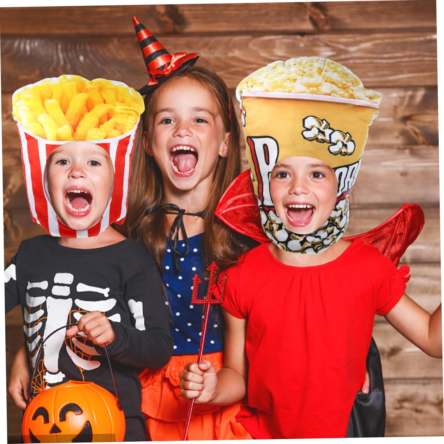 LABRIMP Snack Hat Set 2pcs Popcorn/french Fries Photo Props for Adults Parties