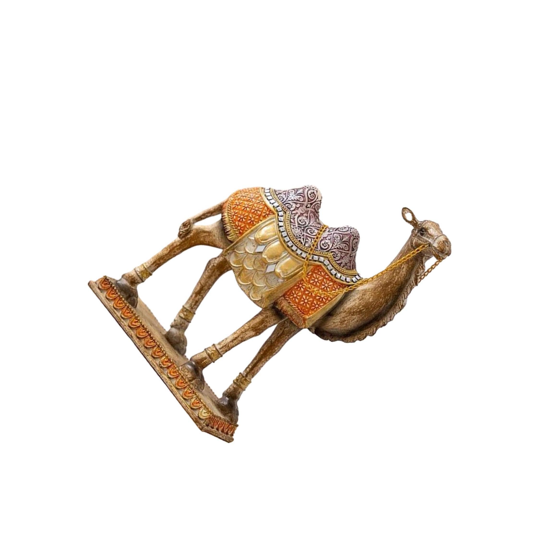 TWISAXC Colorful Desktop Figurine Camel Animal Statue With Vivid Workmanship Home Decoration Gifts Interesting And for Creative Resin Animal Statue Collectible Camel Sculpture, Violet, 18.5x14x5.5cm