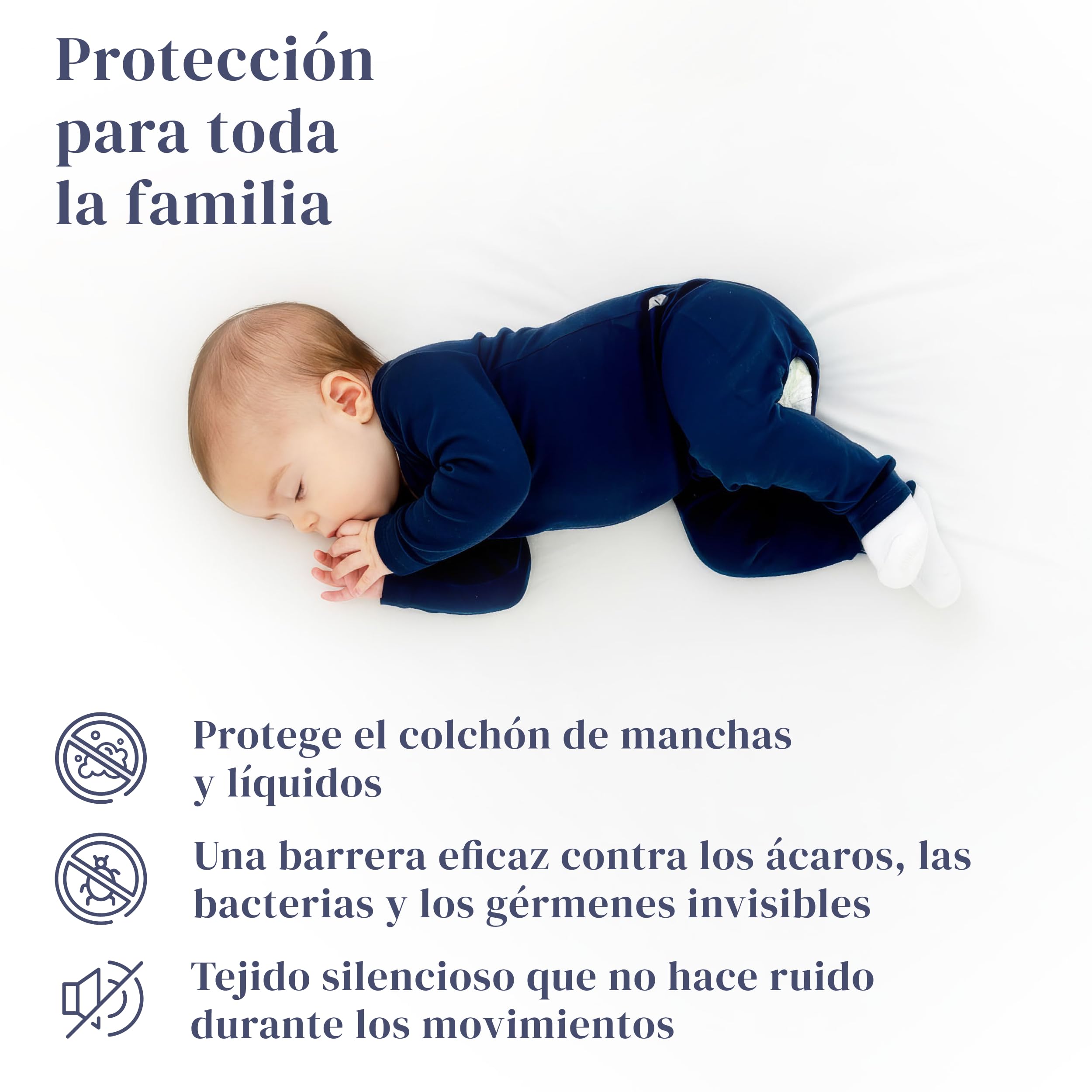 Ferò Protector Colchon Cuna 60x120, Cubre Colchon Impermeable Premium de Tencel Natural Oeko-Tex, Transpirable, Antiácaros, Silencioso, con Esquinas Elásticas, Altura hasta 15 cm